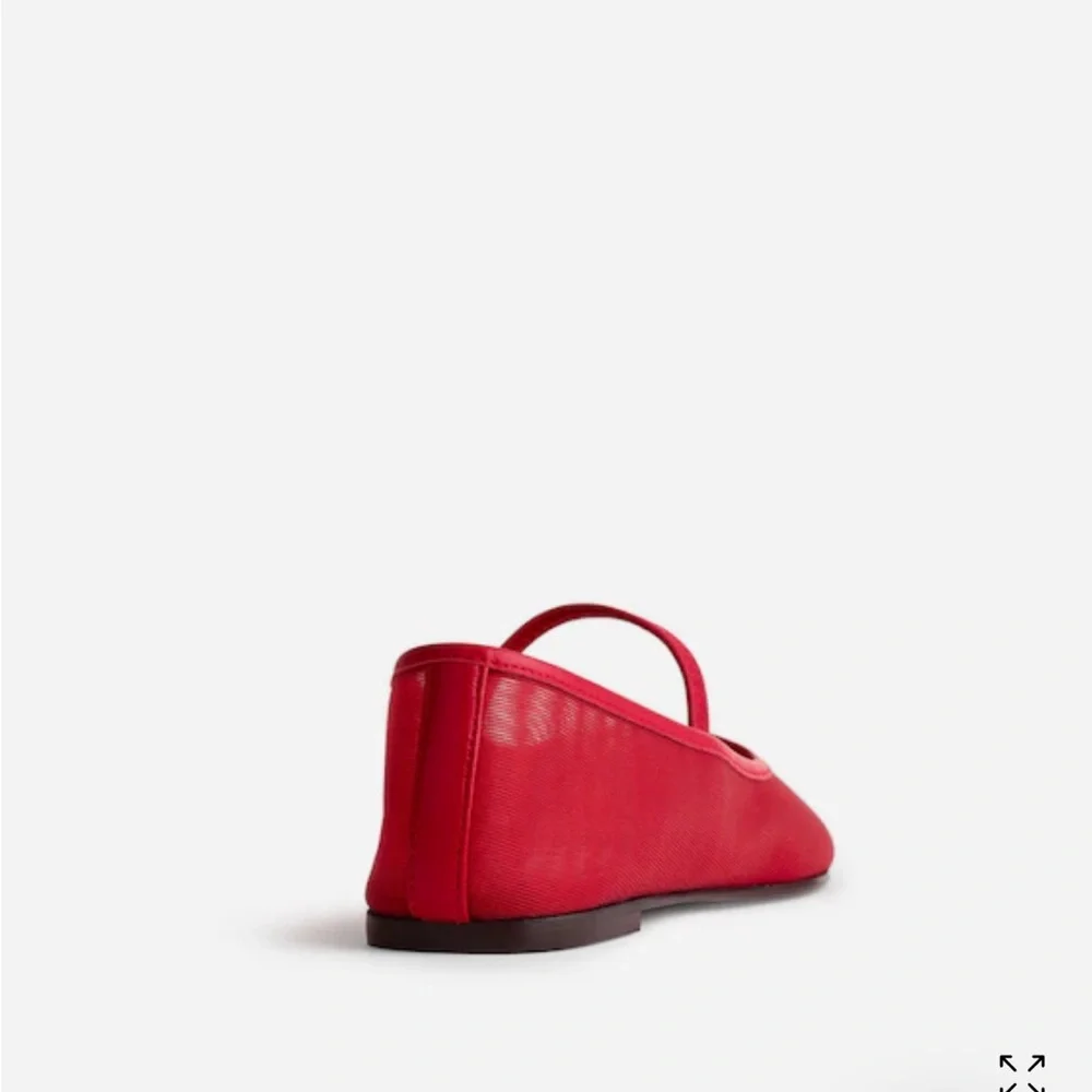 Madewell Greta Ballet Flat in bandana red mesh - Picture 2 of 3